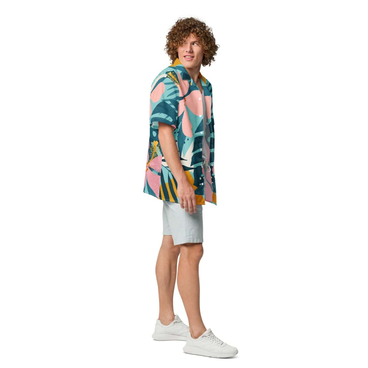 Allover Herren Oversize-Hemd HB7140 mehrfarbig