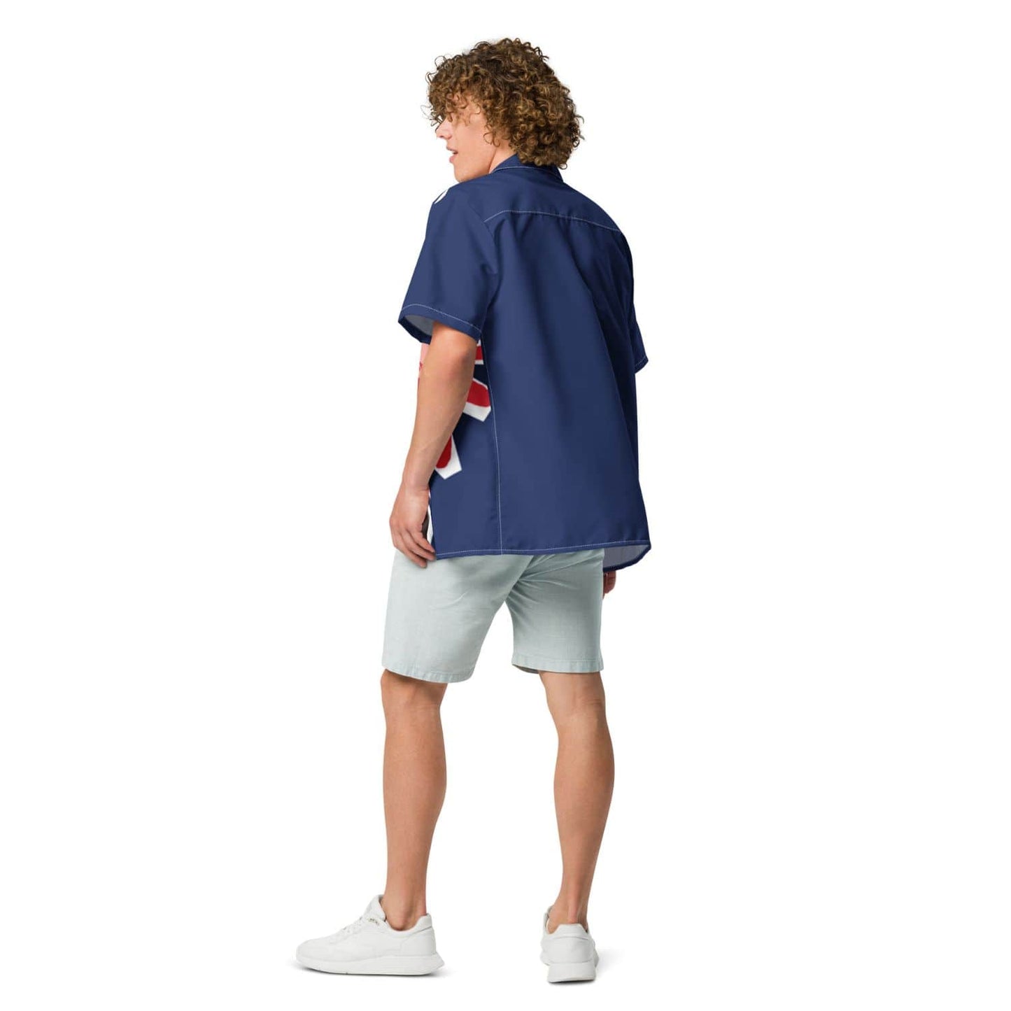 Allover Herren Oversize-Hemd HB7141 floral navy blue