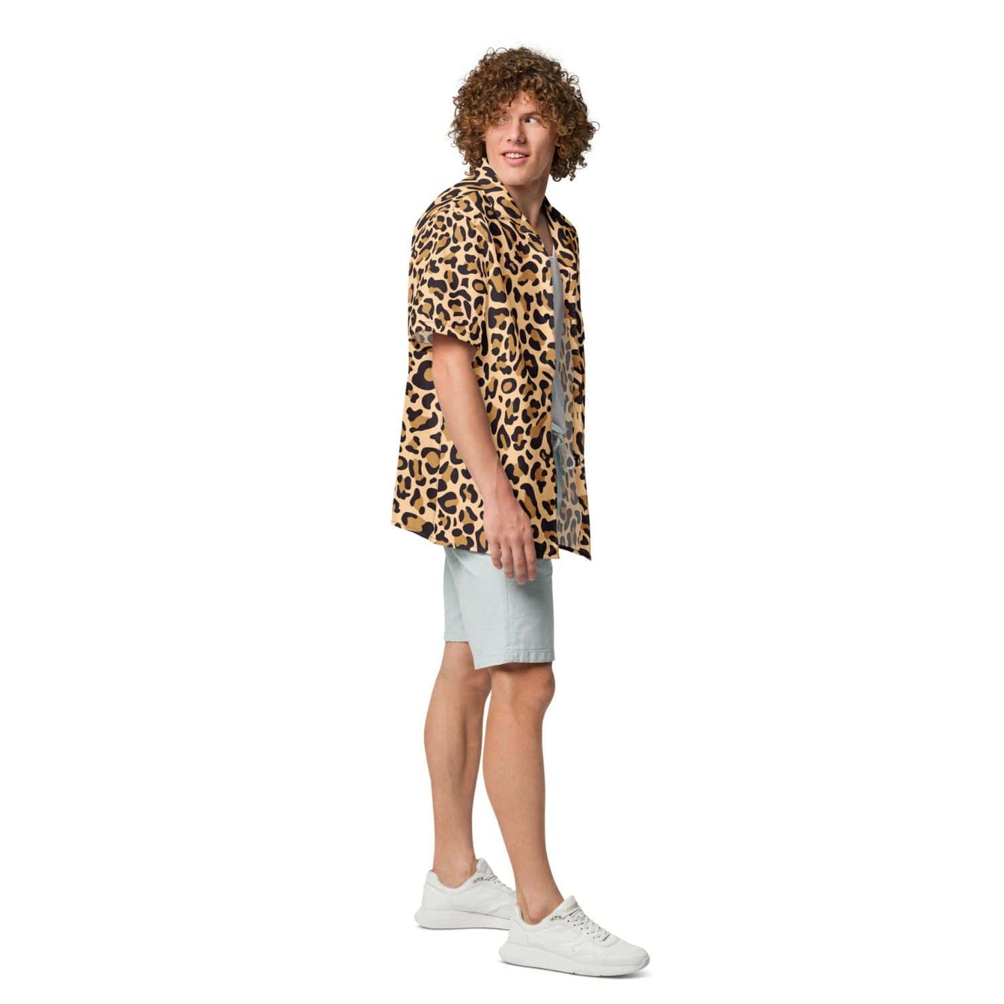 Allover Herren Oversize-Hemd HB7142 leopard