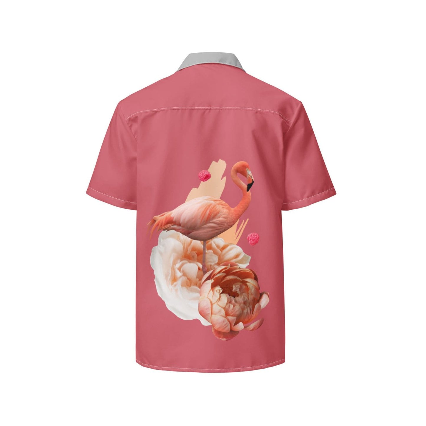 Allover Herren Oversize-Hemd HB7143 flamingo kabarett rot