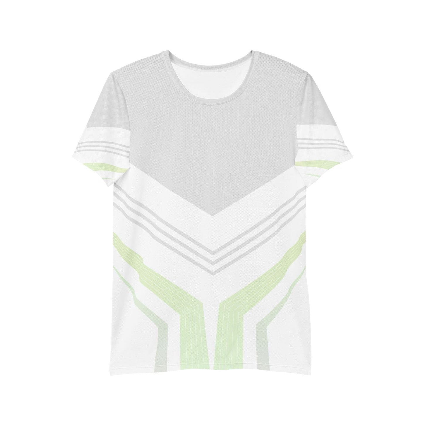 Allover Herren Sport-T-Shirt HB5097 weiss grau light green