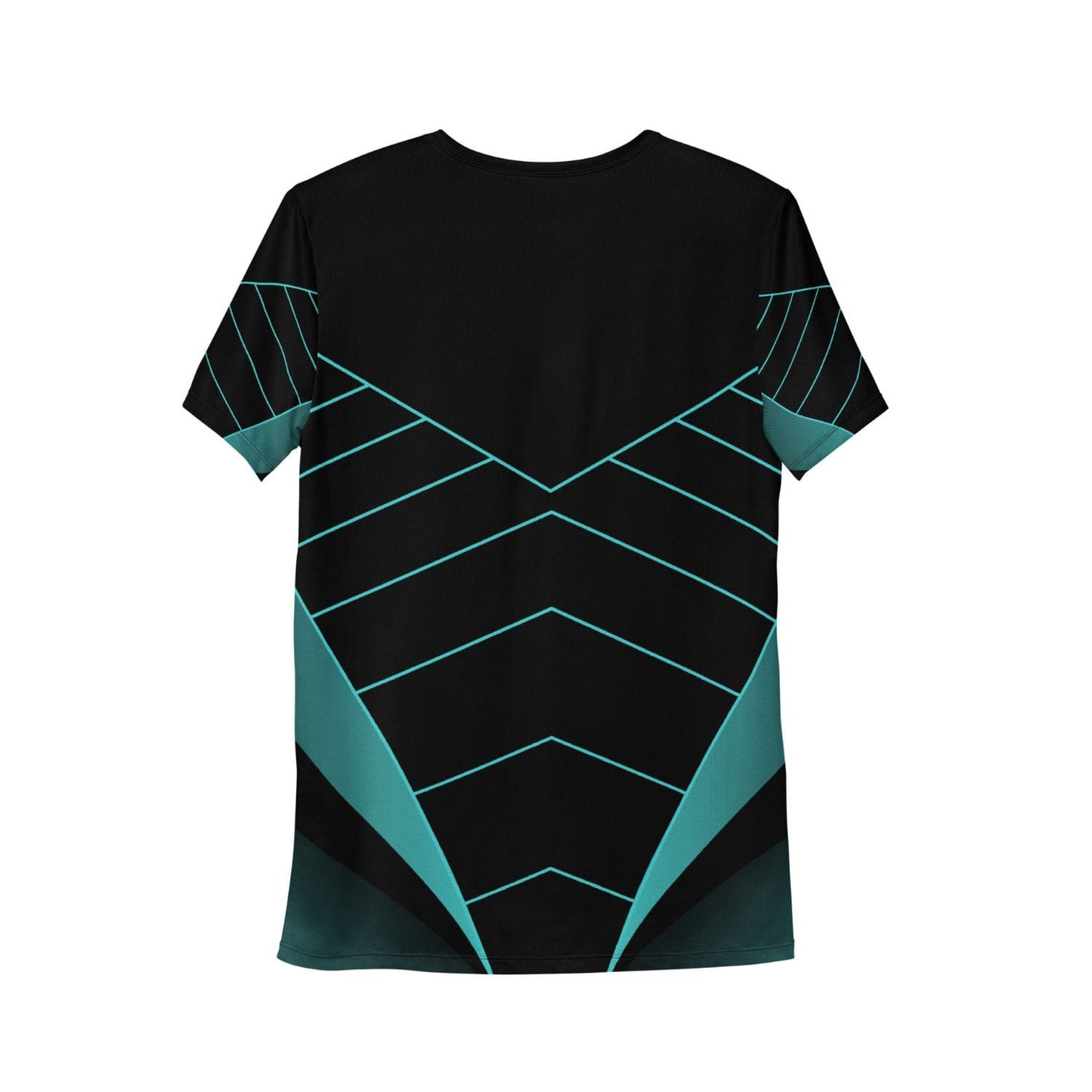 Allover Herren Sport-T-Shirt HB5099 schwarz türkis