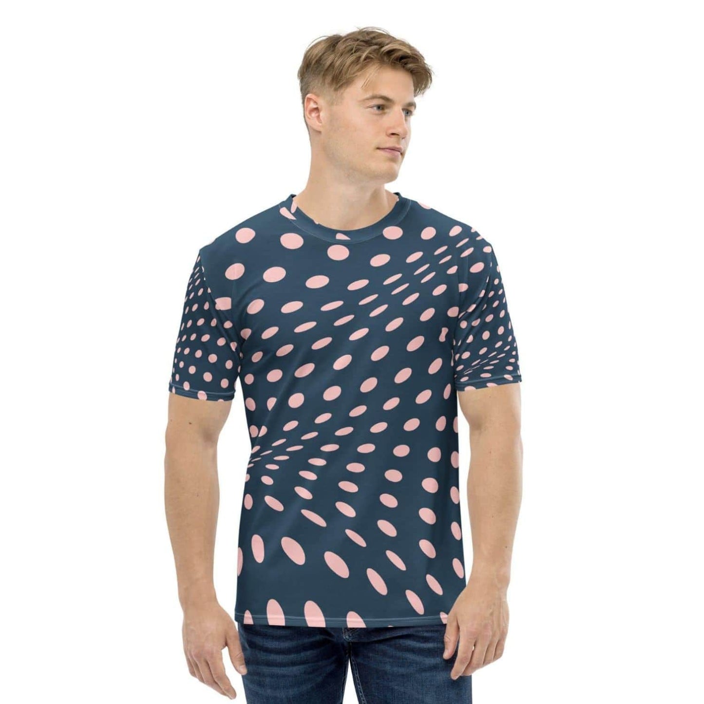 Alloverprint Herren T-Shirt HB7047 blau rosa