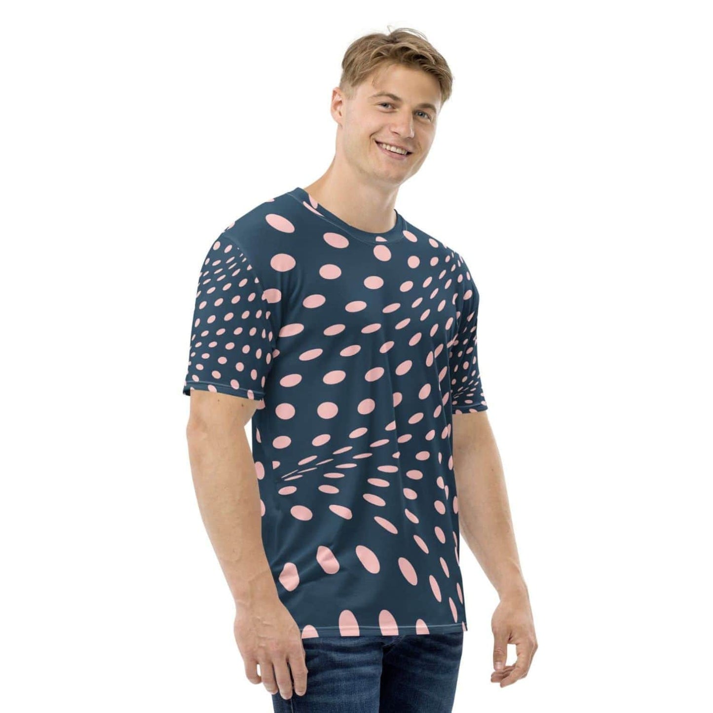 Alloverprint Herren T-Shirt HB7047 blau rosa