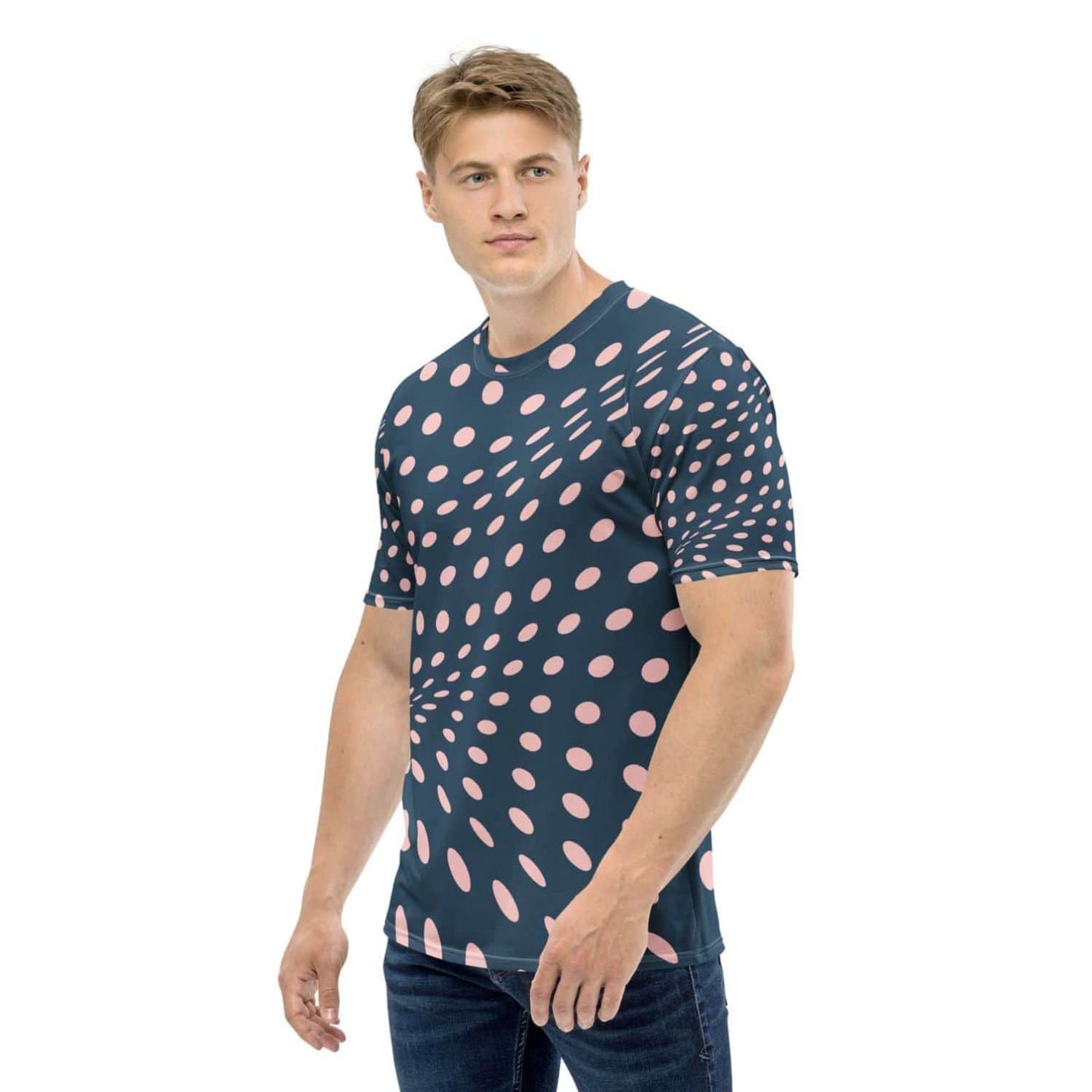 Alloverprint Herren T-Shirt HB7047 blau rosa