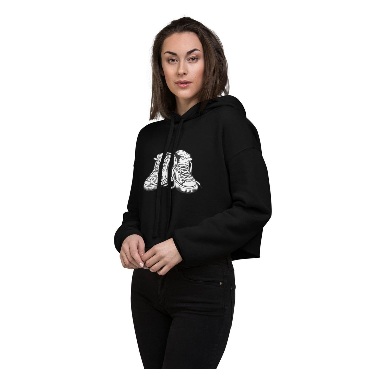 Bella Canvas Cropped Hoodie HB3058 Sneaker schwarz
