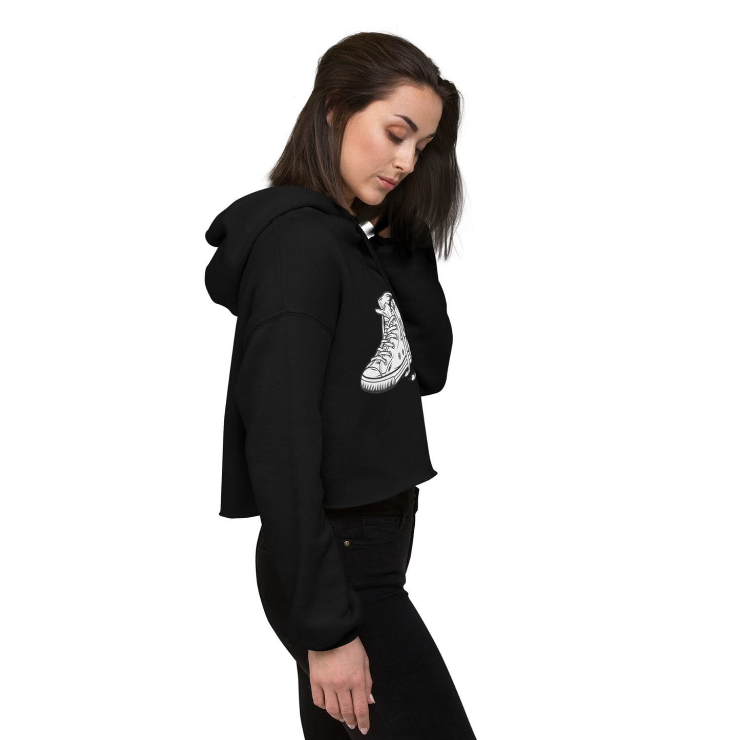 Bella Canvas Cropped Hoodie HB3058 Sneaker schwarz
