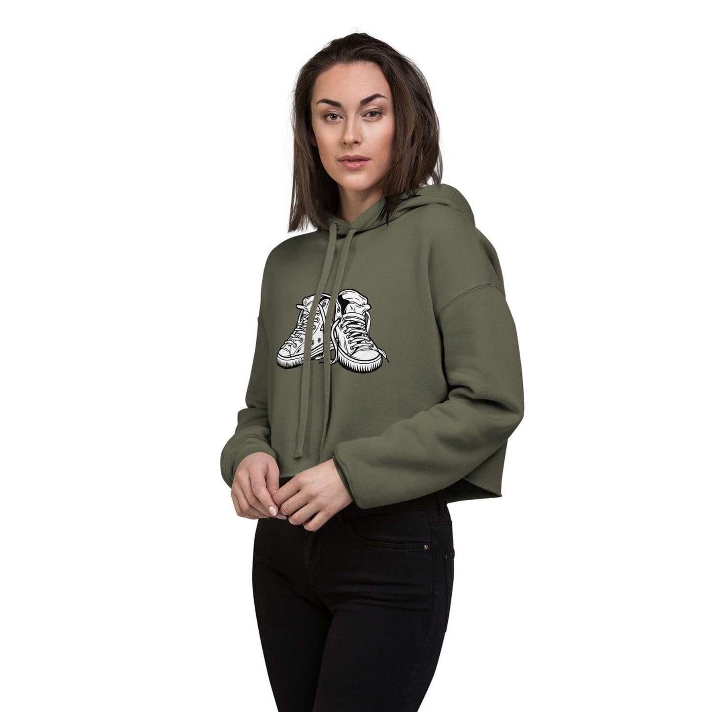 Bella Canvas Cropped Hoodie HB3060 Sneaker military green