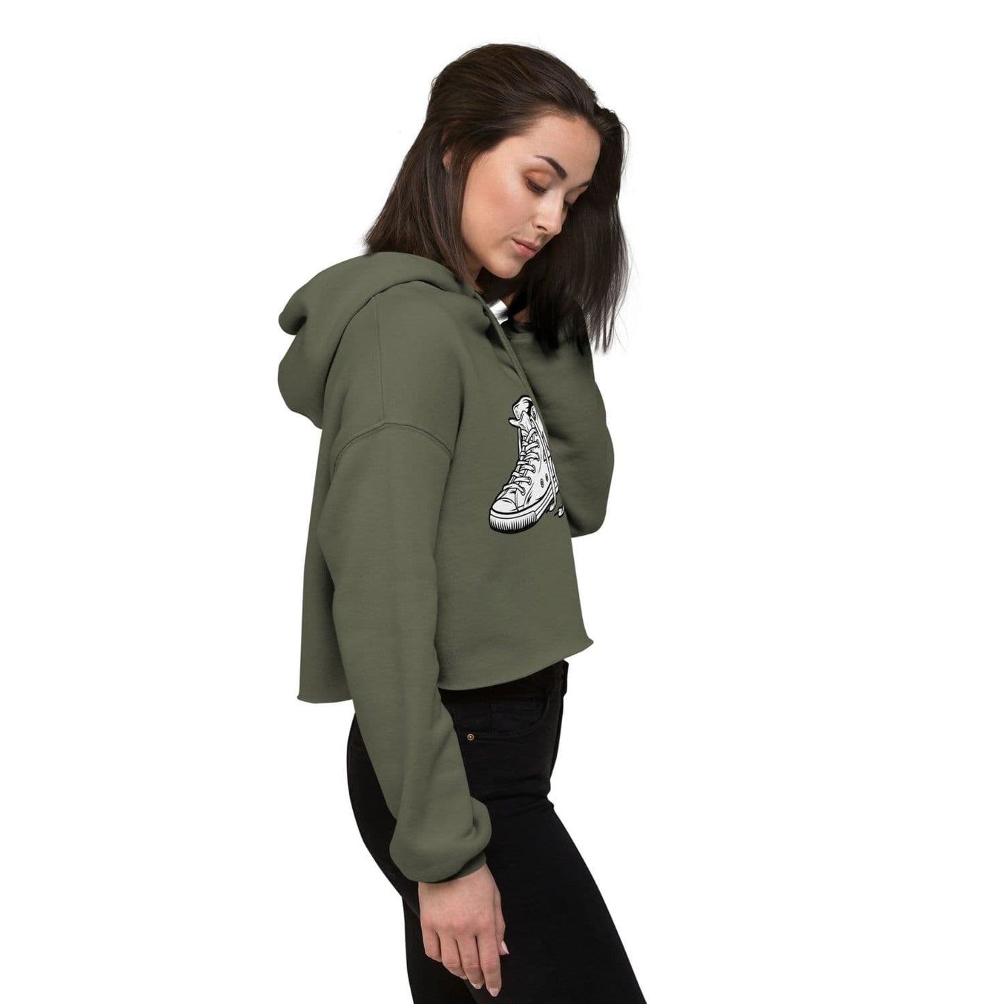 Bella Canvas Cropped Hoodie HB3060 Sneaker military green