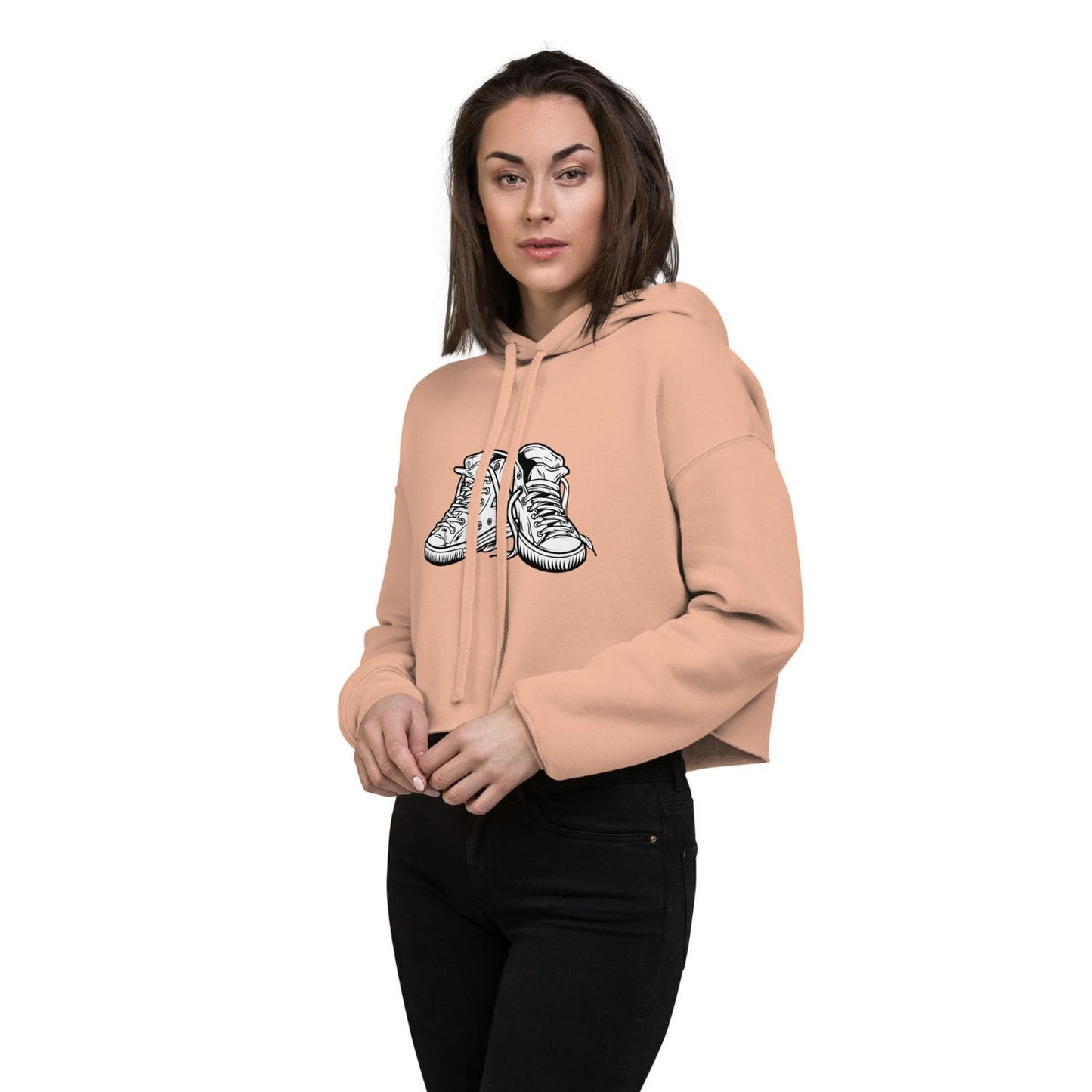 Bella Canvas Cropped Hoodie HB3061 Sneaker peach
