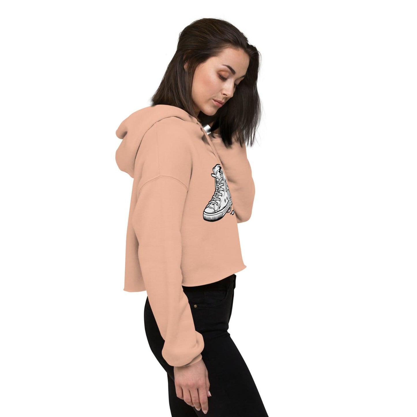 Bella Canvas Cropped Hoodie HB3061 Sneaker peach