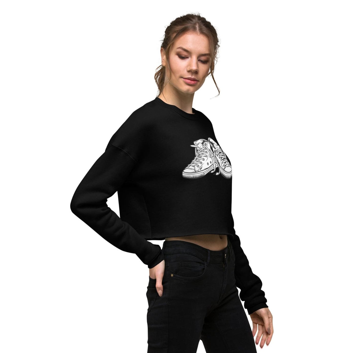 Bella Canvas Cropped Sweater HB3062 Sneaker schwarz