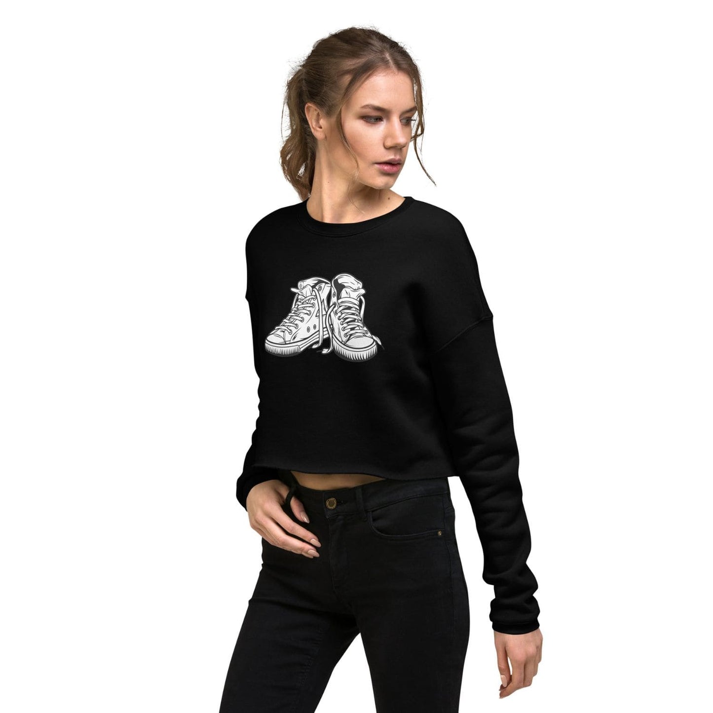 Bella Canvas Cropped Sweater HB3062 Sneaker schwarz