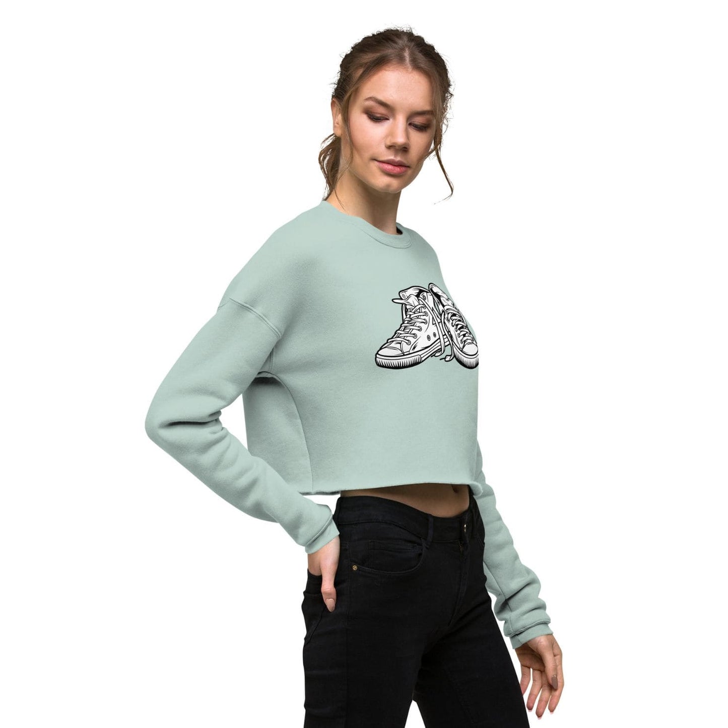 Bella Canvas Cropped Sweater HB3064 Sneaker dusty blue
