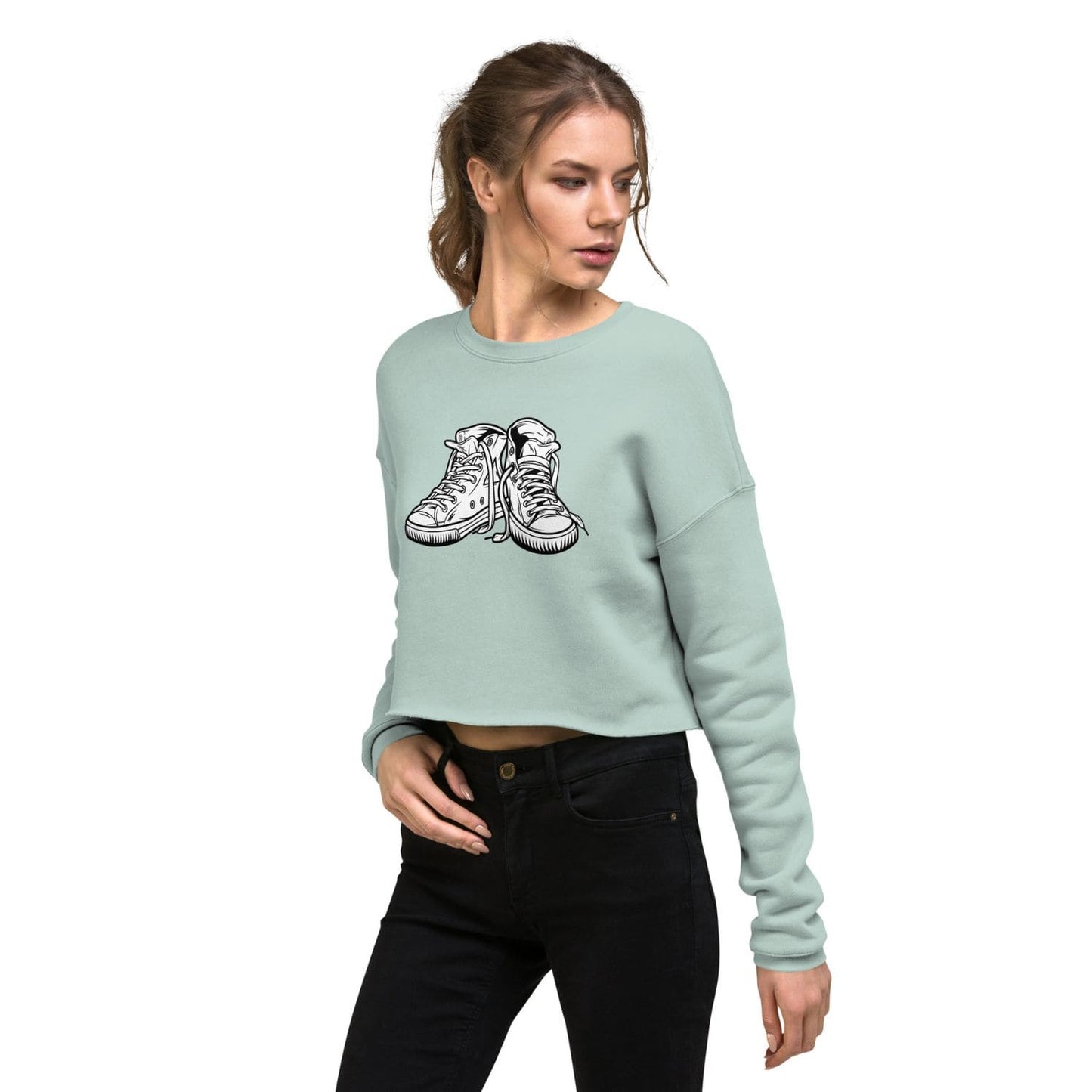 Bella Canvas Cropped Sweater HB3064 Sneaker dusty blue
