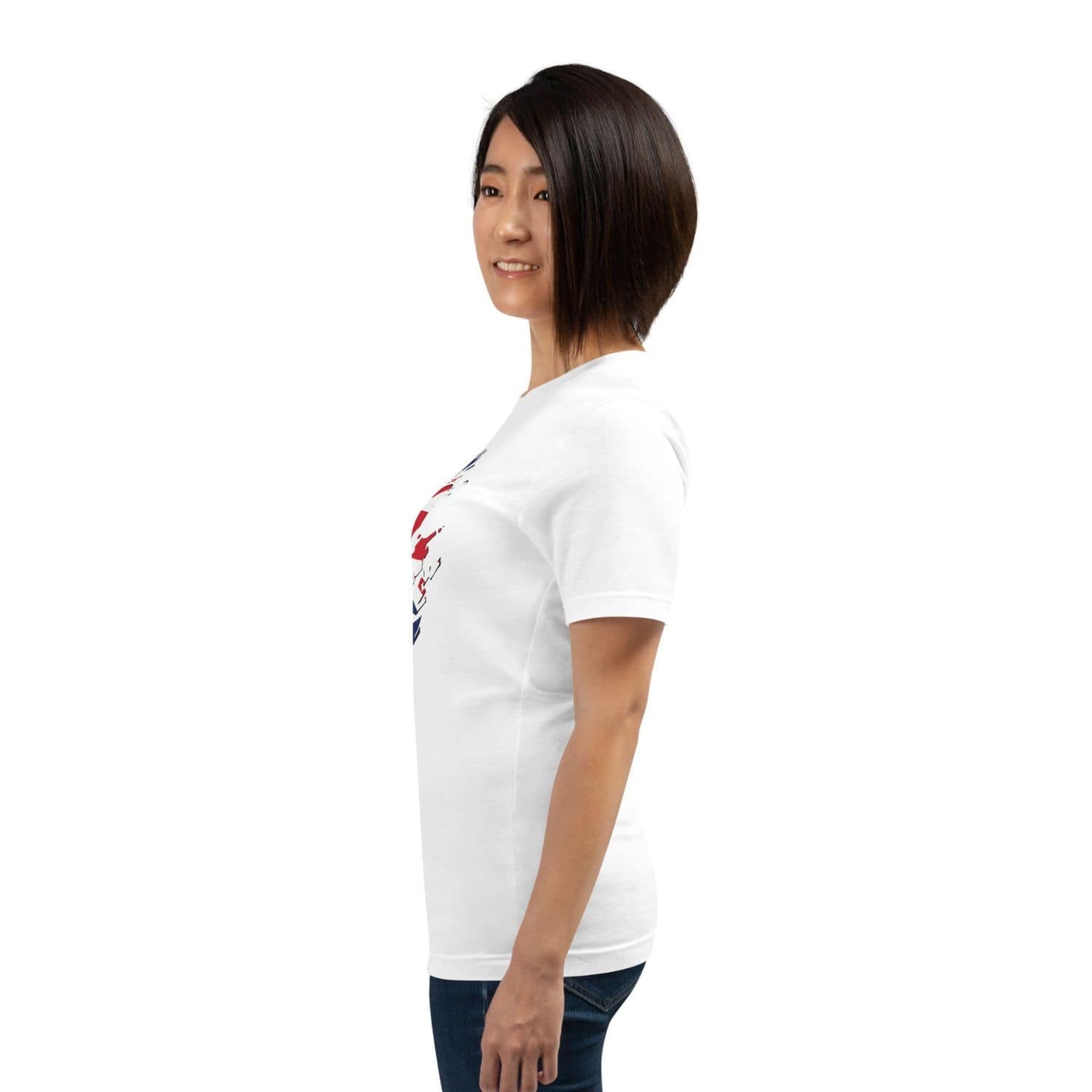 Bella Canvas Damen T-Shirt HB3076 Union Jack weiss