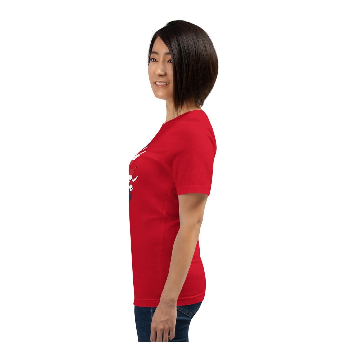 Bella Canvas Damen T-Shirt HB3077 Union Jack rot
