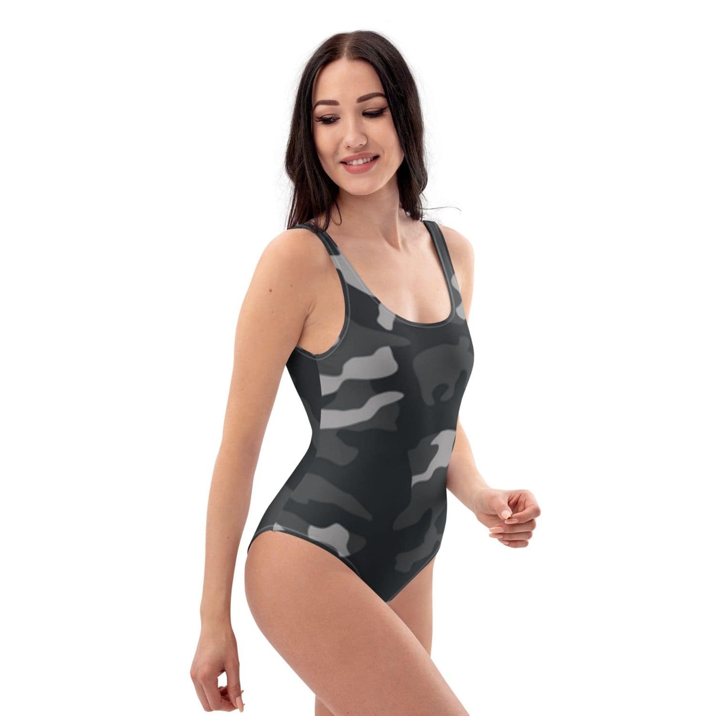 Einteiliger Allover-Badeanzug HB2093 camouflage grau