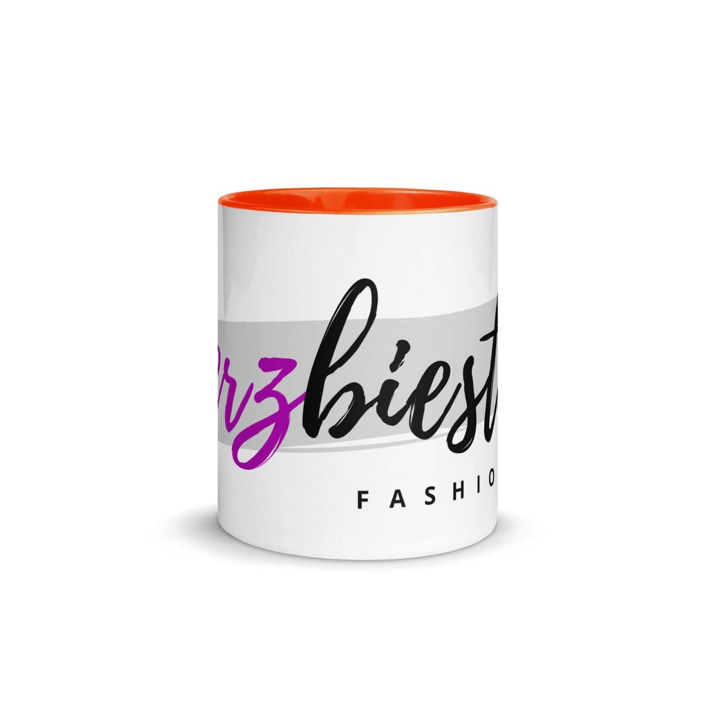 Herzbiester Kaffeebecher HF1013 weiss orange