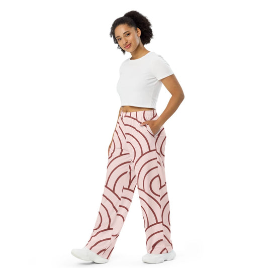 Leichte Unisex Relaxhose PF9228 Kreise light red