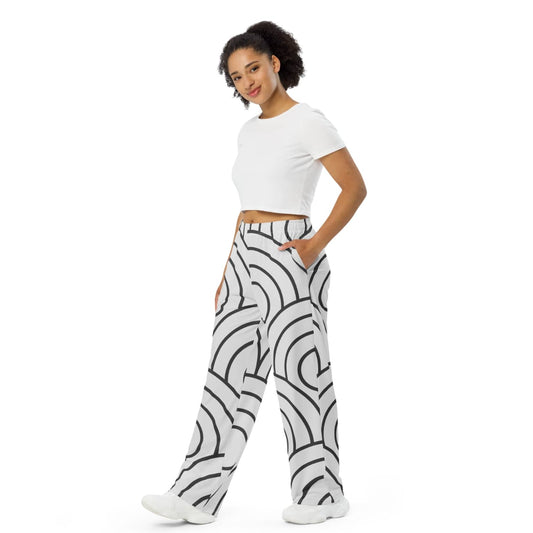 Leichte Unisex Relaxhose PF9229 Kreise light grey