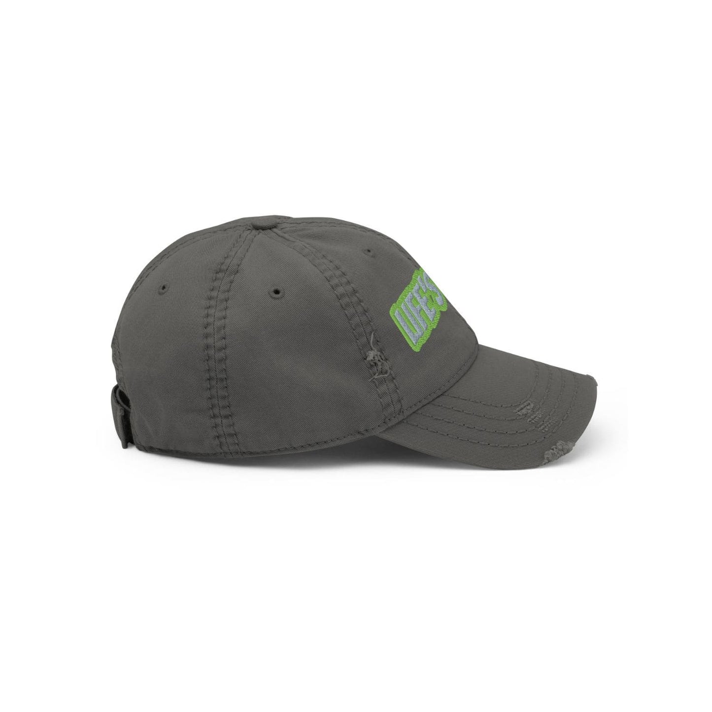 Otto Cap Destressed Dad-Hat HB1067 Life charcoal grey