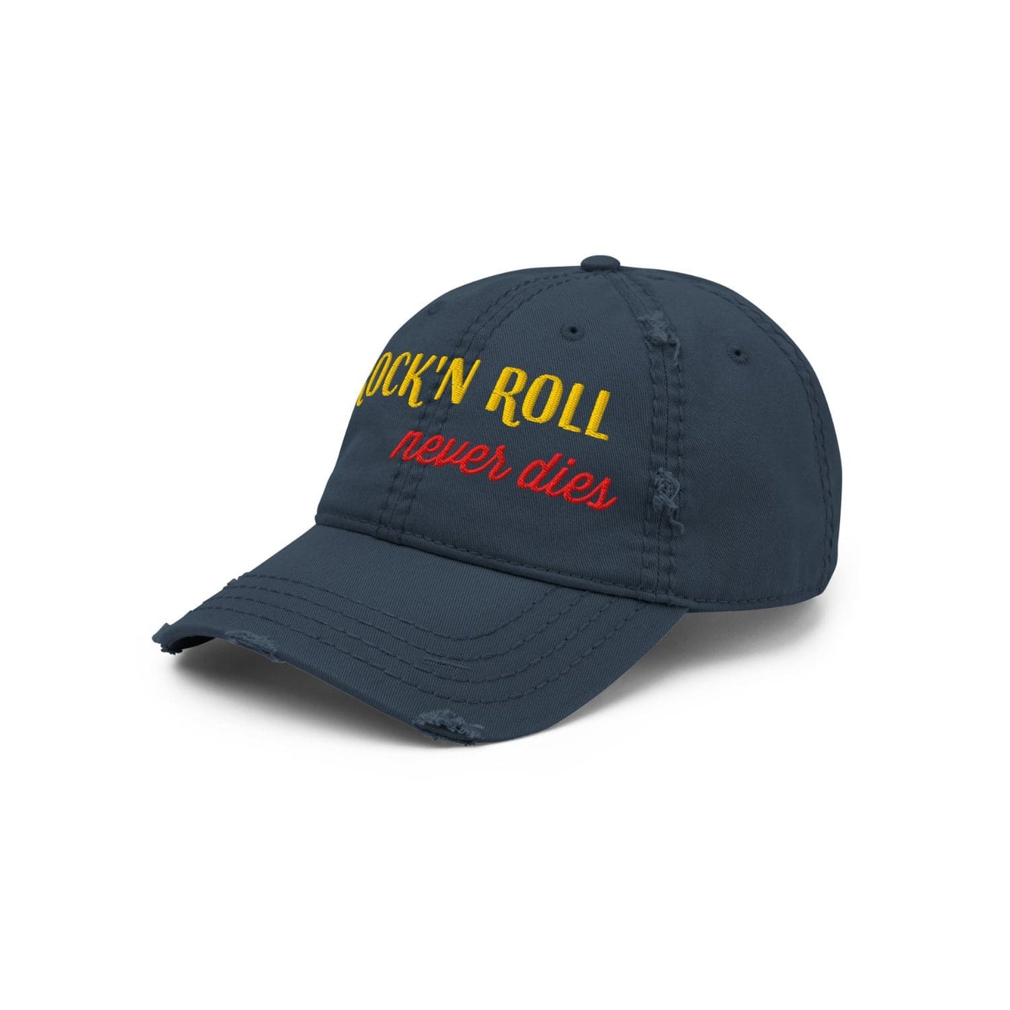 Otto Cap Destressed Dad-Hat HB1070 Rock'n Roll navy blue