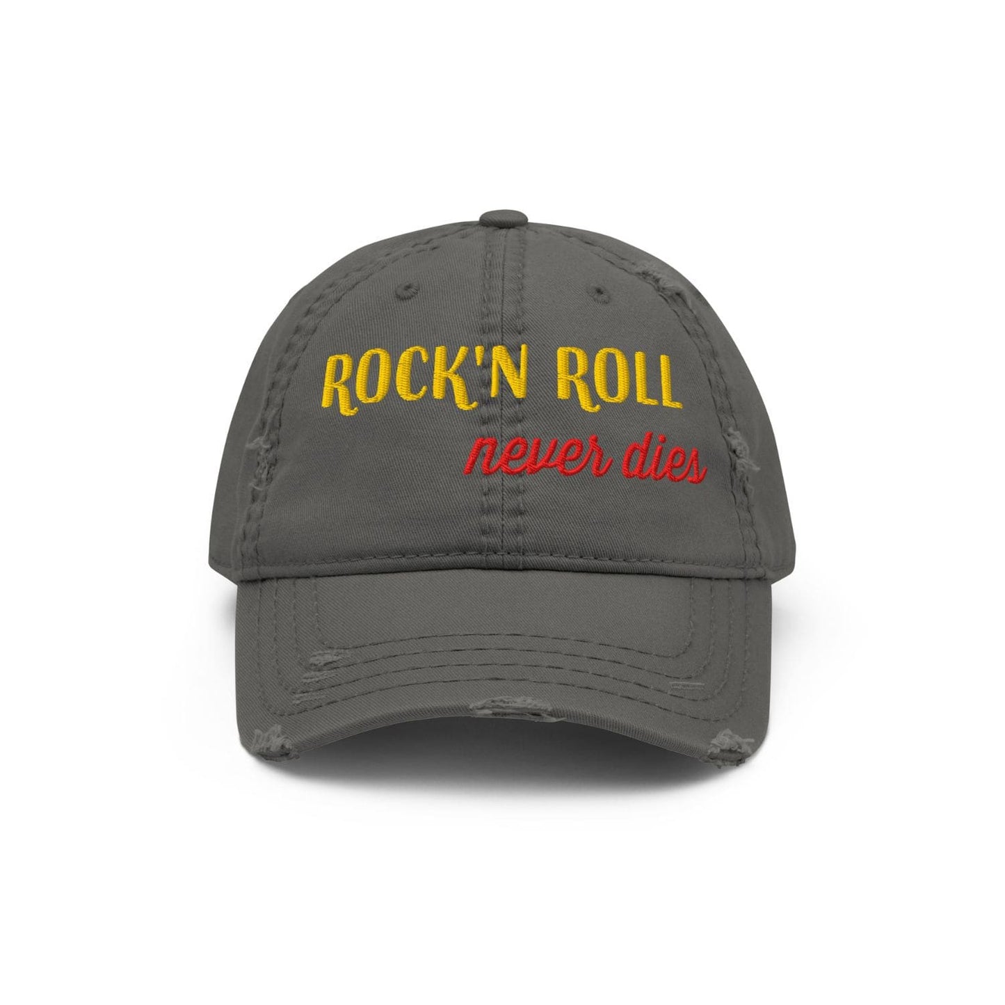 Otto Cap Destressed Dad-Hat HB1071 Rock'n Roll charcoal grey