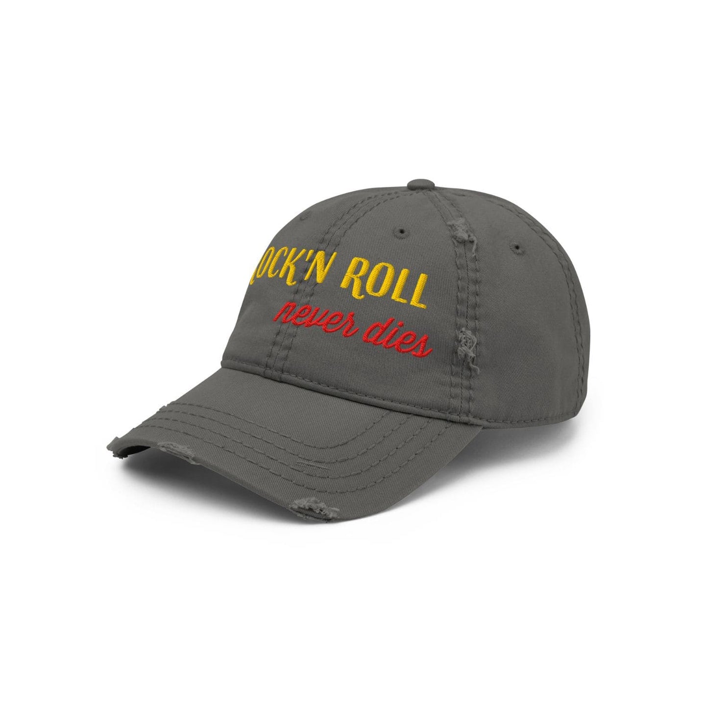 Otto Cap Destressed Dad-Hat HB1071 Rock'n Roll charcoal grey