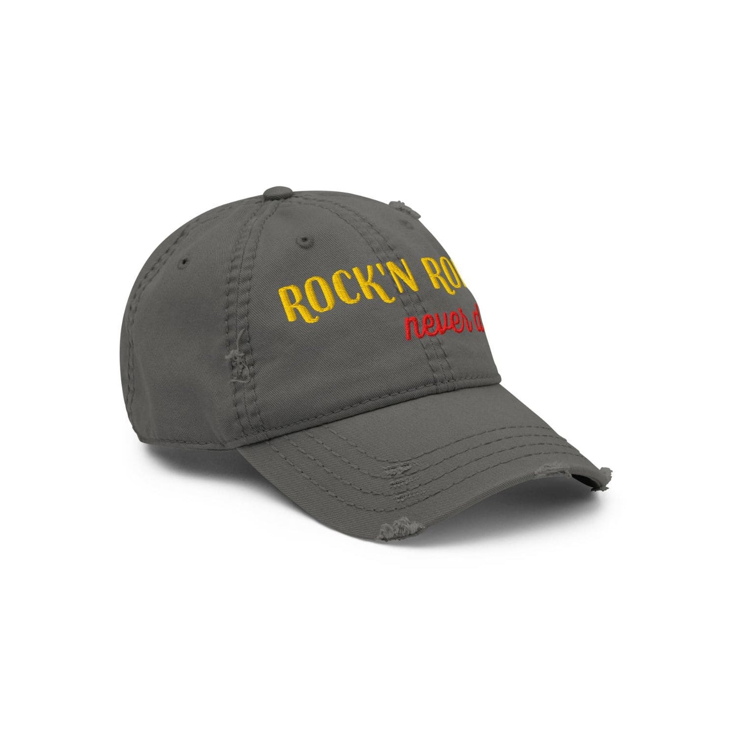 Otto Cap Destressed Dad-Hat HB1071 Rock'n Roll charcoal grey