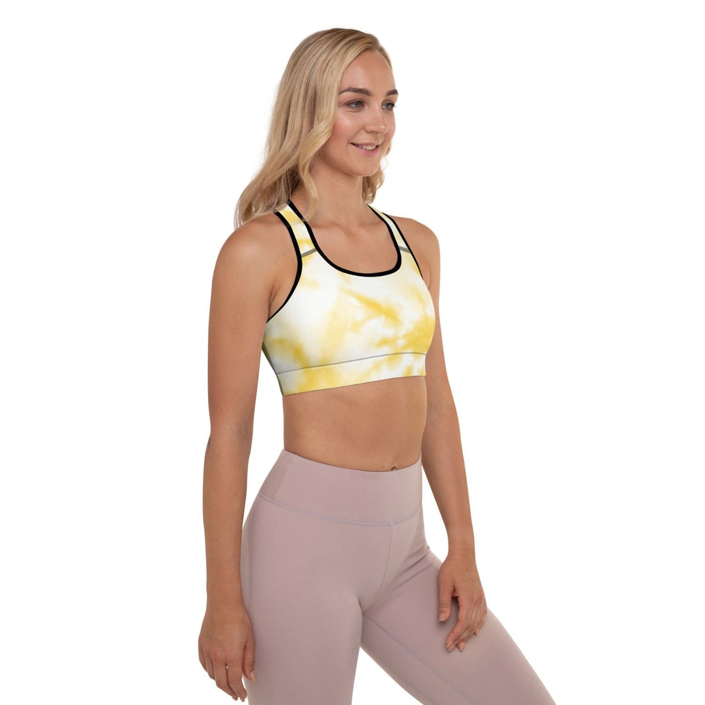 Padded Bustier Sport BH HB5040 black yellow