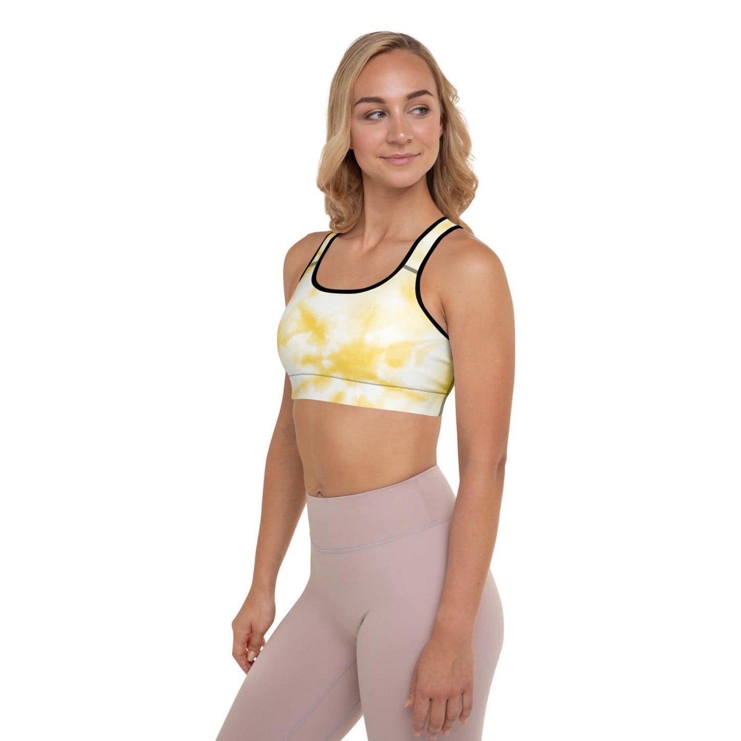 Padded Bustier Sport BH HB5040 black yellow