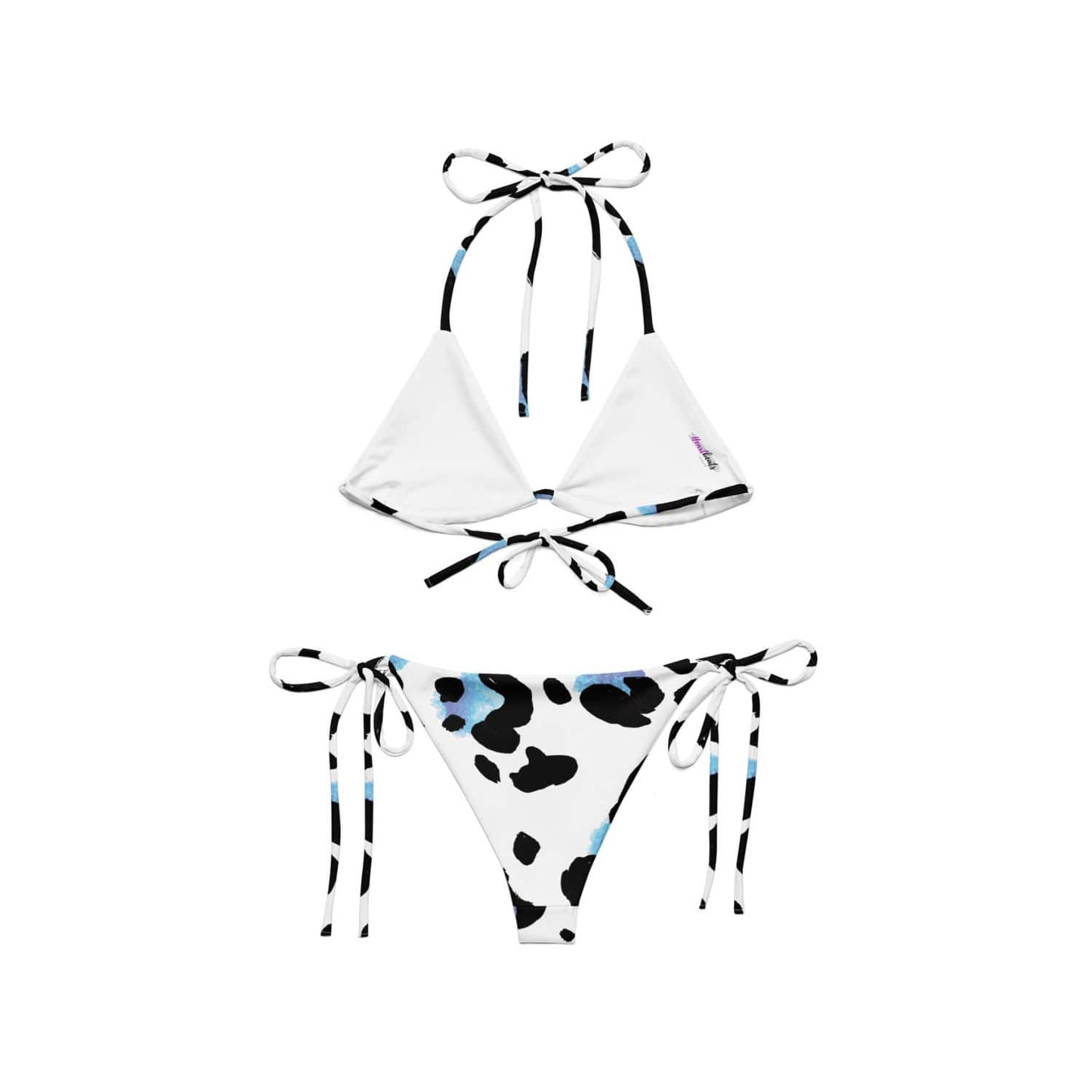 Recycled Allover String-Bikini HB2123 weiss schwarz blau