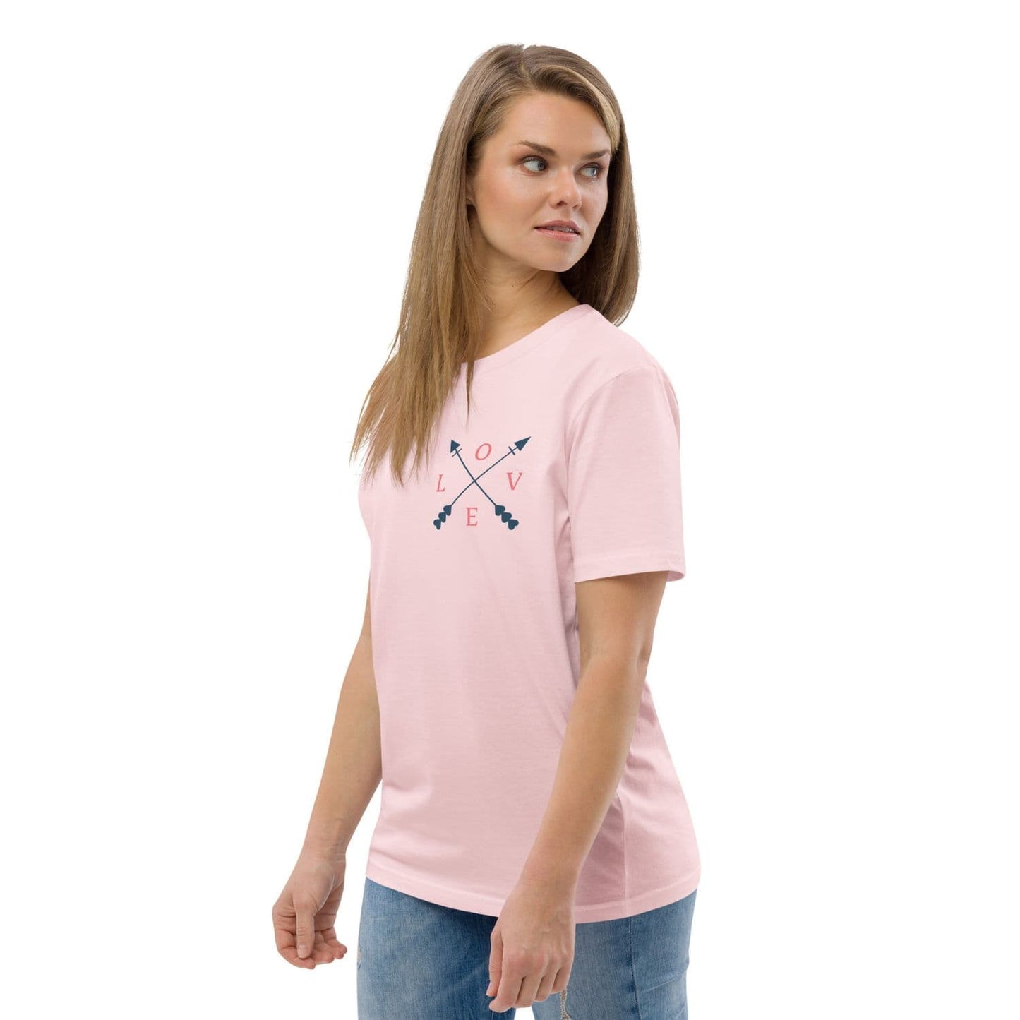 Stella Classic Damen T-Shirt Love HB3050 cotton pink blau