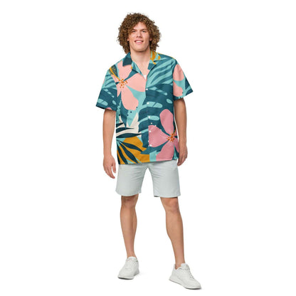 Allover Herren Oversize-Hemd HB7140 mehrfarbig