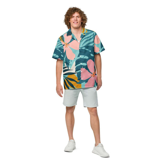 Allover Herren Oversize-Hemd HB7140 mehrfarbig