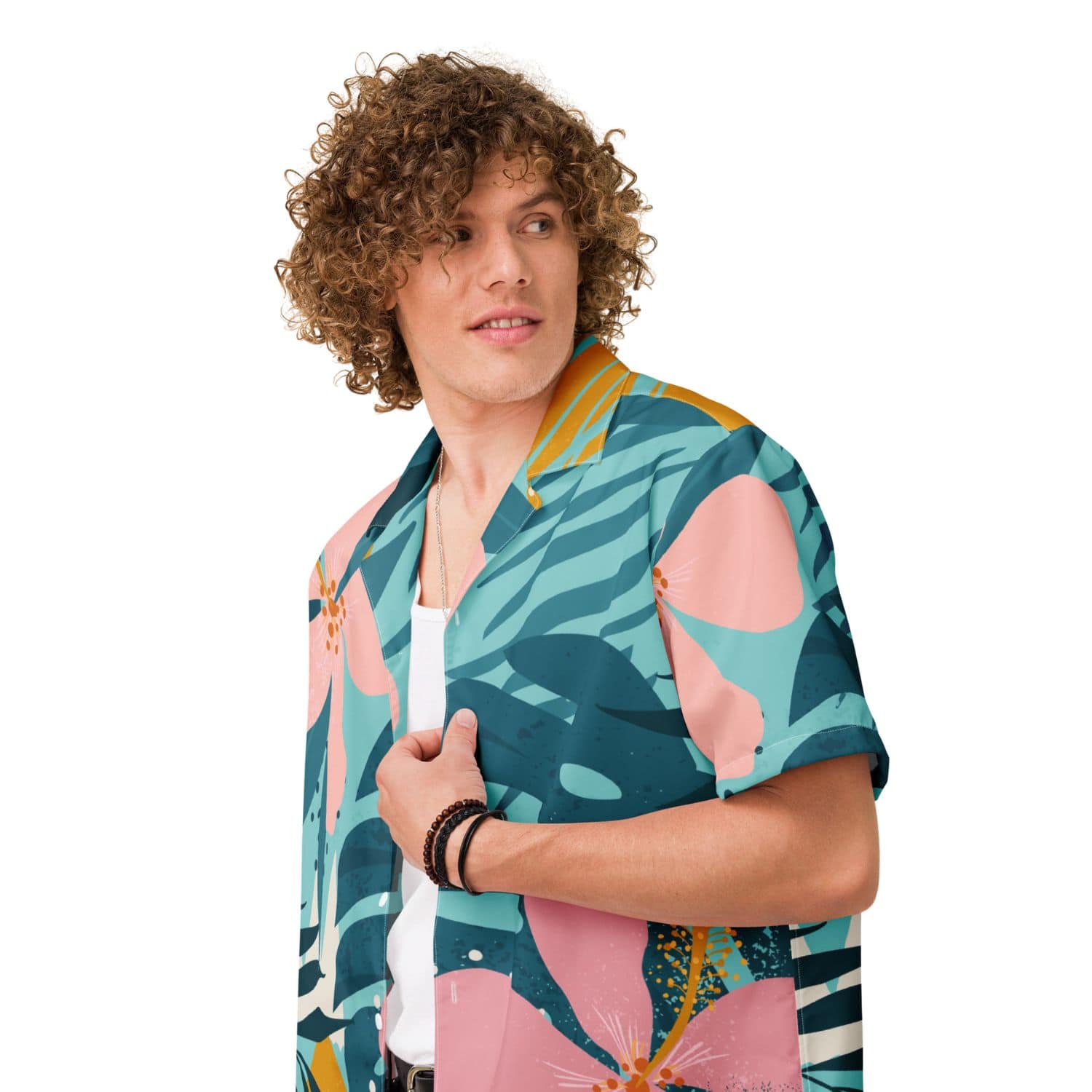 Allover Herren Oversize-Hemd HB7140 mehrfarbig
