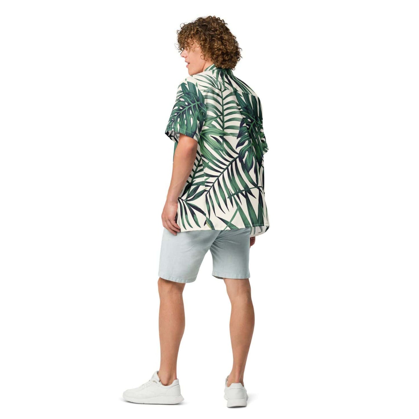 Allover Herren Oversize-Hemd PF7127 beige grün