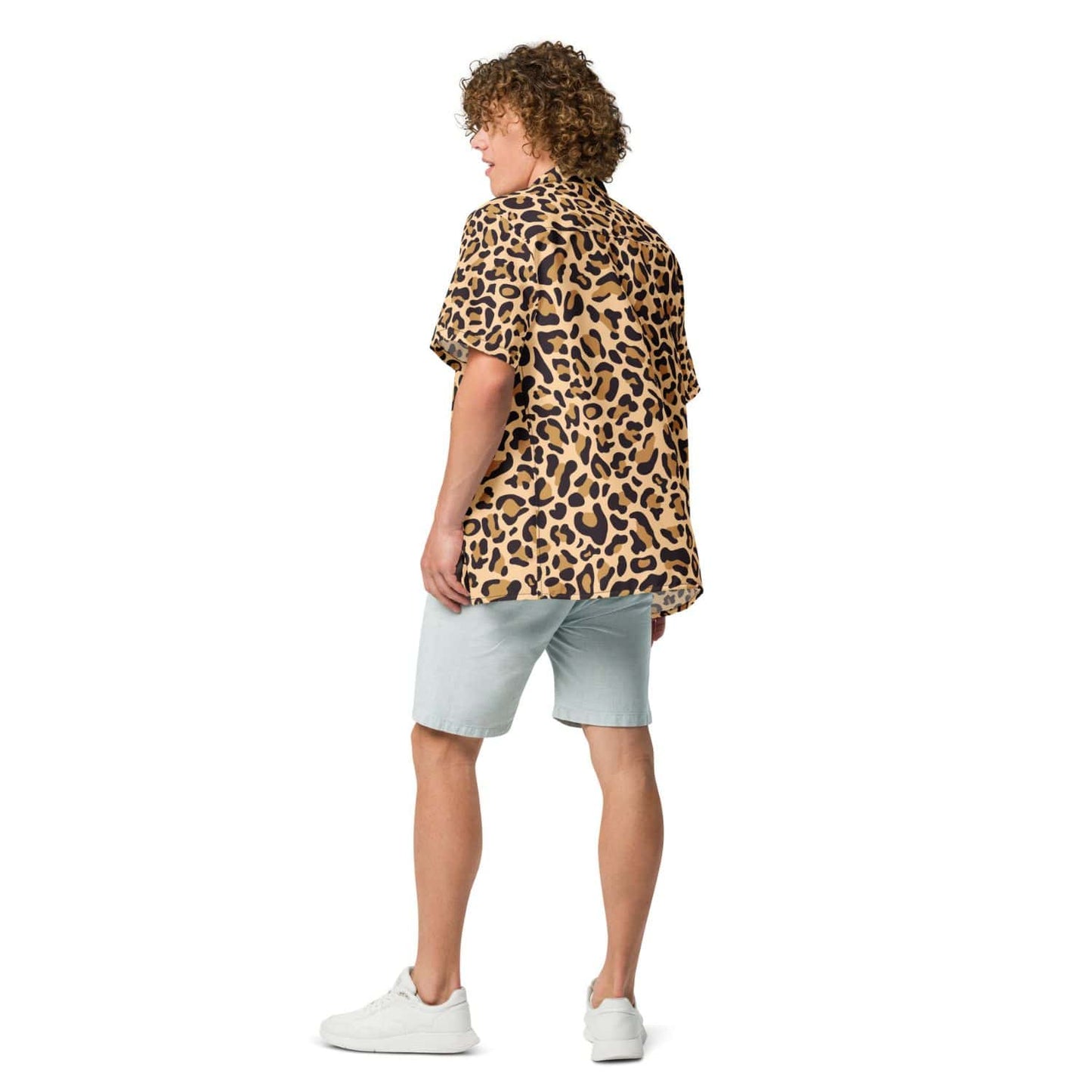 Allover Herren Oversize-Hemd PF7131 leopard
