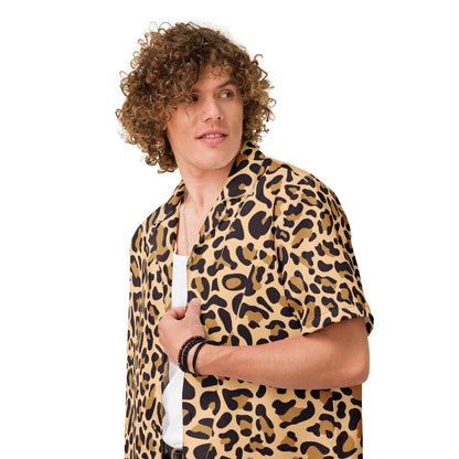 Allover Herren Oversize-Hemd PF7131 leopard