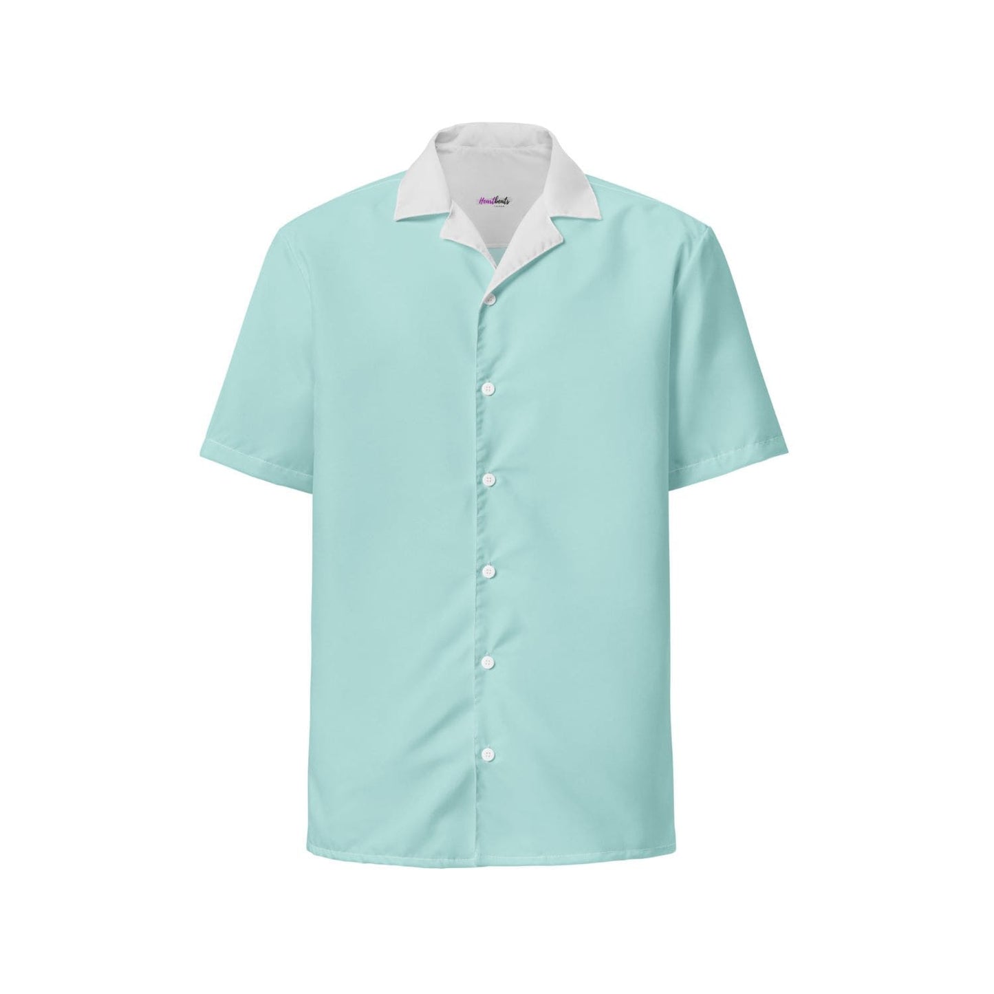 Allover Herren Oversize-Hemd PF7133 Schwäne türkis silber