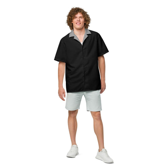 Allover Herren Oversize-Hemd PF7134 Bone Hand schwarz grau