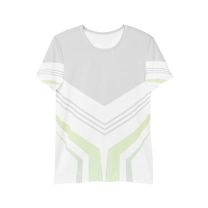 Allover Herren Sport-T-Shirt HB5097 weiss grau light green
