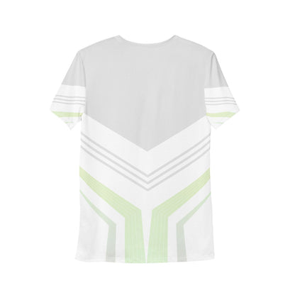 Allover Herren Sport-T-Shirt HB5097 weiss grau light green