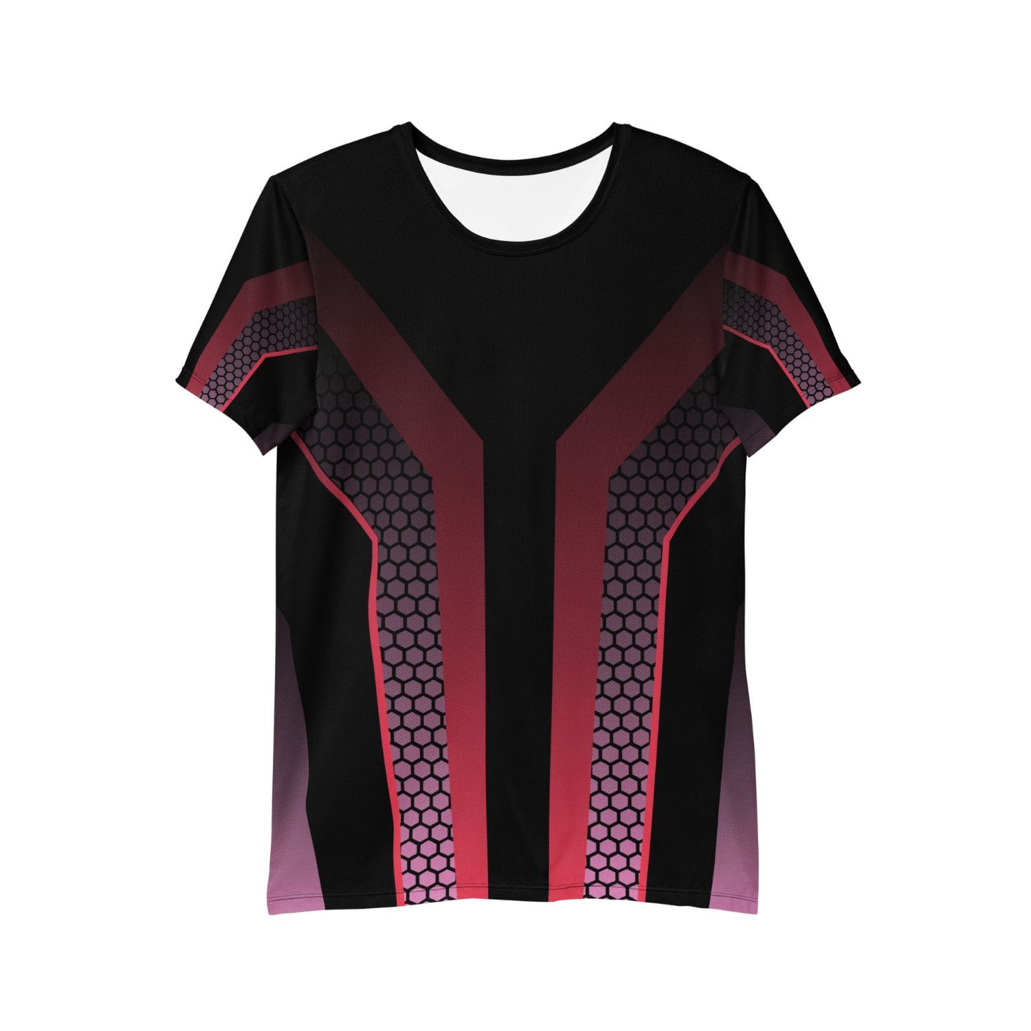 Allover Herren Sport-T-Shirt HB5098 schwarz rot