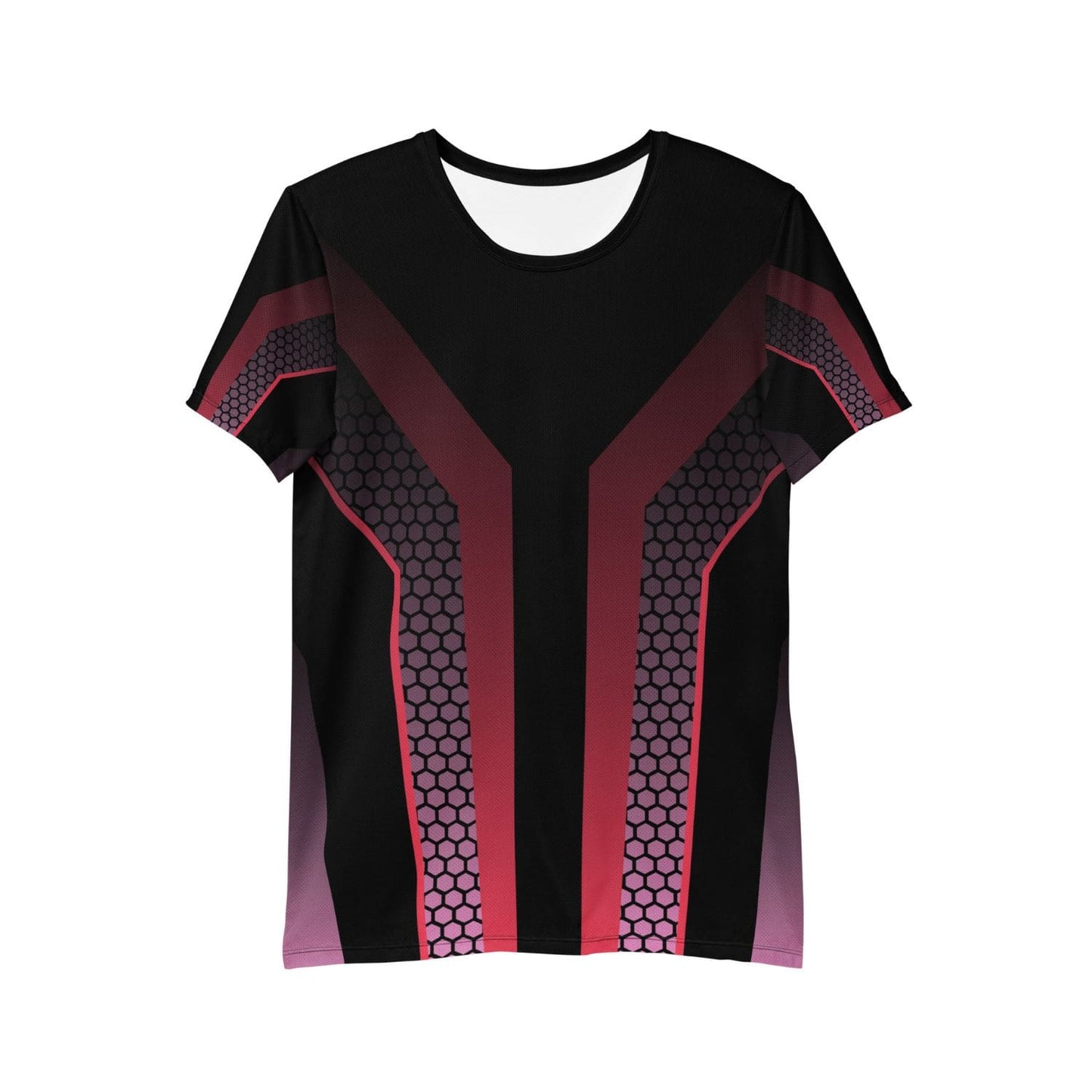 Allover Herren Sport T-Shirt PF5087 schwarz rot