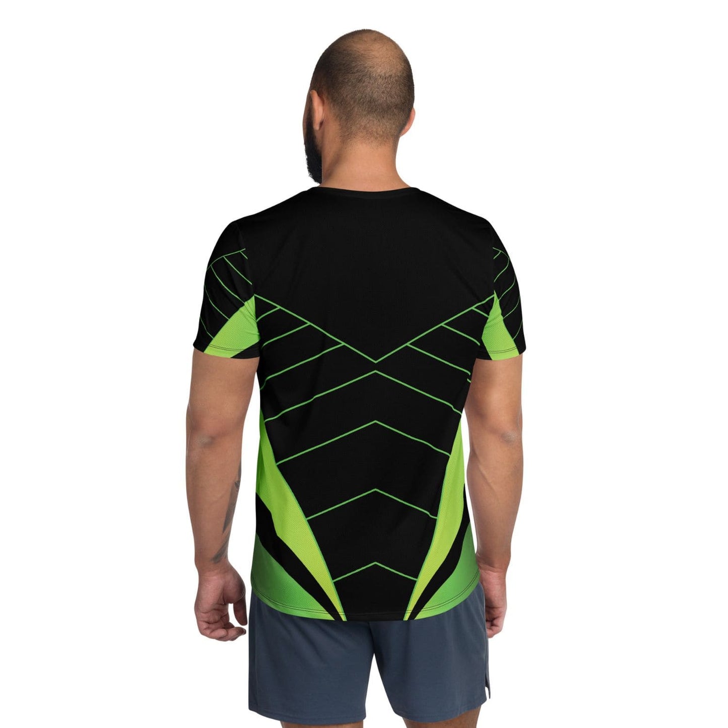 Allover Herren Sport T-Shirt PF5089 schwarz grün