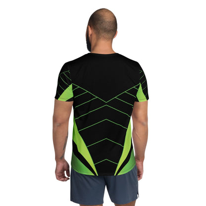 Allover Herren Sport T-Shirt PF5089 schwarz grün