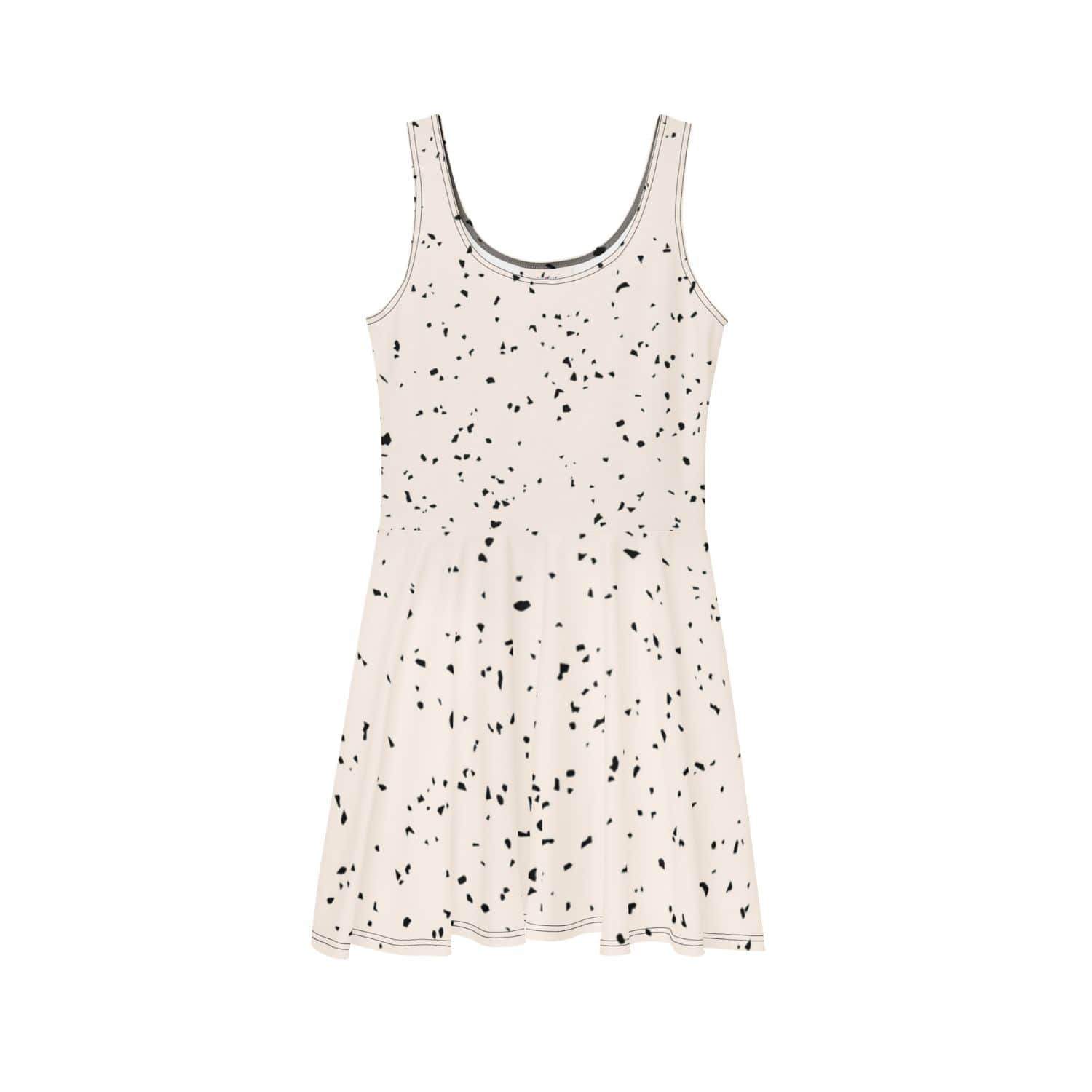 Alloverprint Damen Skaterdress PF3166 cremeweiß mit Flecken