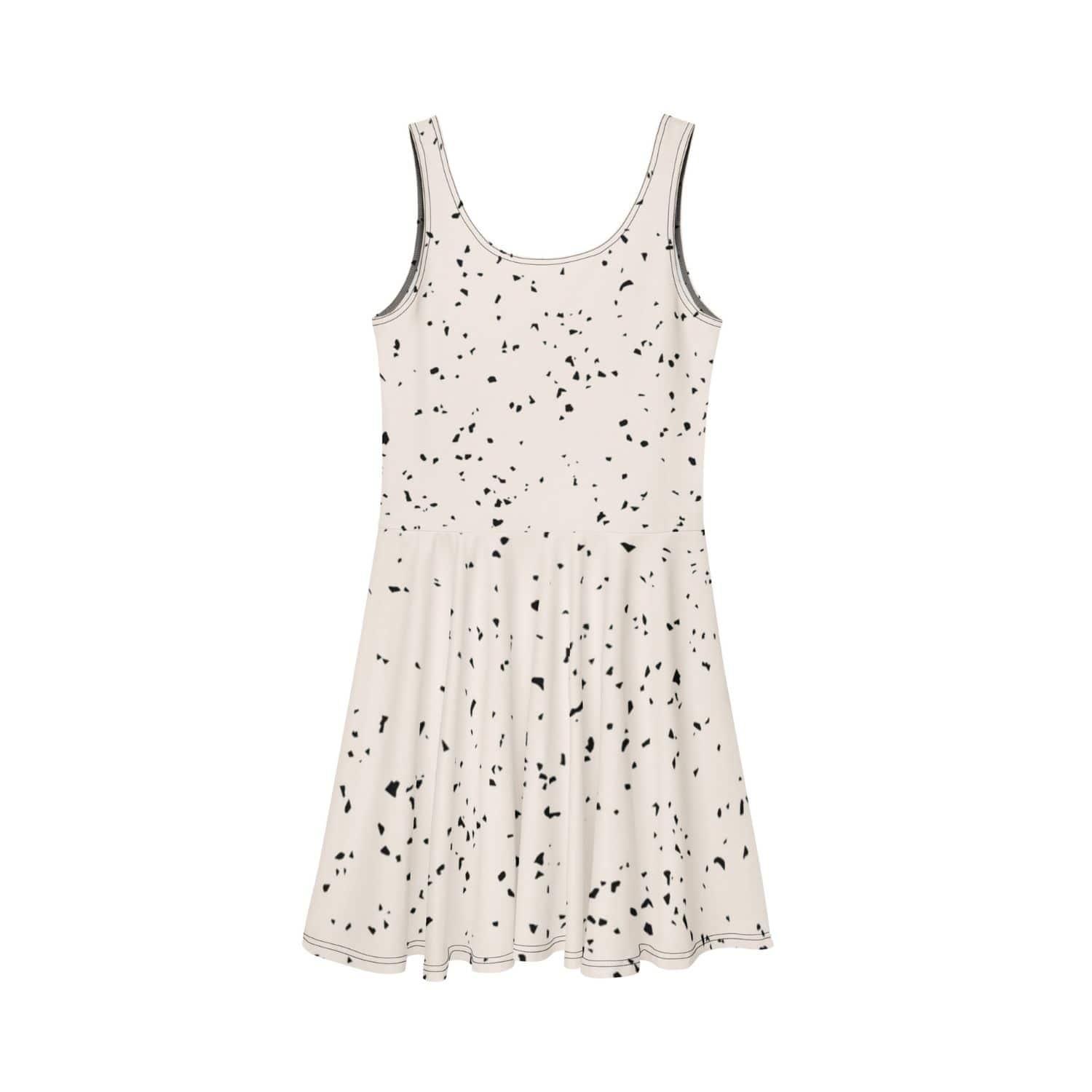 Alloverprint Damen Skaterdress PF3166 cremeweiß mit Flecken